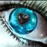 blue heart eyes
