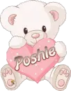 cute love heart bear poshie