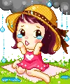 girl in garden cry