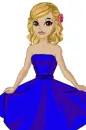 Blonde In A Blue Dress