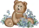 BEAR WITH FLOWERS