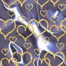 gold heart purple silk love background