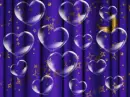 blue night love heart curtain background