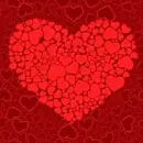 red beat heart love background