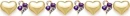 Purple and Gold Hearts