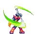 Zero twirling his double sword