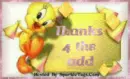 THANKS FOR THE ADD