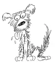 sketch of a dog