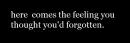 the feeling
