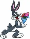 Bugs Bunny with flowers