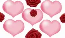 Pink heart and flower