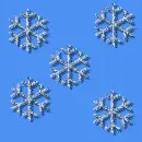 Glitter Snowflakes Background