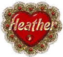 Golden Red Heart Love Heather
