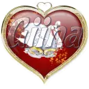 red gold heart love swan Giina