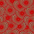 red green glitter love heart background
