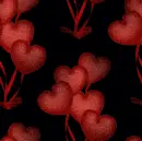 glitter red hearts love background