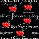 together forever red heart love background