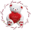 i love you cut bear heart 
