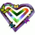 RAINBOW BUTTERFLY HEART