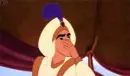 aladdin blows a kiss. 