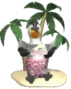penguin on vacation