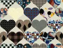 seamless glitter heart love background