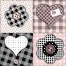seamless glitter heart love background