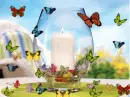 SHIMMERY BUTTERFLY GLASS CANDLE