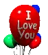I love you balloons