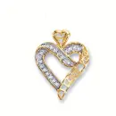 GLISTENING I LOVE YOU GOLD DIAMOND HEART