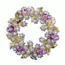SHIMMERY GLISTENING CRYSTAL LOVE BROACH