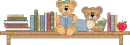 teddy bear shelf divider