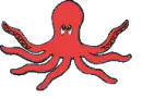 red octopus