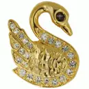 GLISTENING GOLDEN DIAMOND SWAN