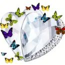 GLISTENING DIAMOND HEART BUTTERFLYS