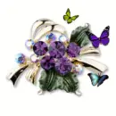 SHIMMERY PURPLE CRYSTAL FLOWER