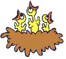 birds in a nest
