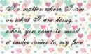 THiNKiNG OF yOU