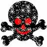 black sparkle skull