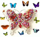 BEAUTIFUL GLISTENING CRYSTAL BUTTERFLY