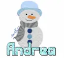 Blue Snowman - Andrea