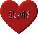 HEART WITH NAME DAVID