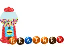 gumballs and candy Heather