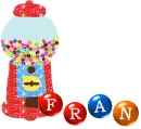 gumballs and candy Fran