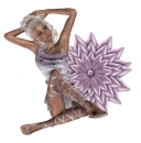 Woman stands on starflower