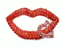 GLITTERY RED LIP HEART
