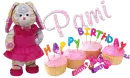 HAPPY BIRTHDAY cup cake bunny Pami