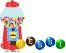 gumballs and candy Jessi