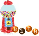 gumballs and candy Beth