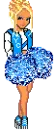 Blonde with Pom Poms